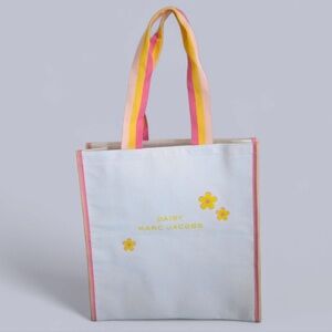 Marc Jacobs Daisy Tote - White with Pink and Yellow Accents